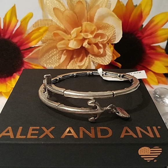Alex and Ani Anchor wrap bracelet - Picture 3 of 7